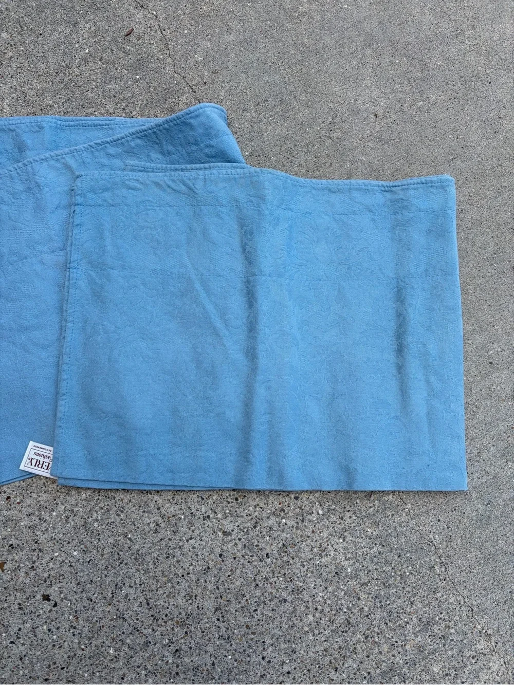 Vintage Waverly Home Fashions Solid Light blue valance curtains